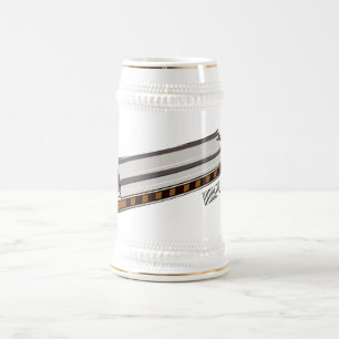 Harmonica Cartoon Illustration Bierglas