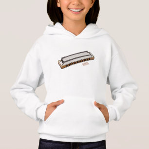 Harmonica Cartoon Illustration Hoodie