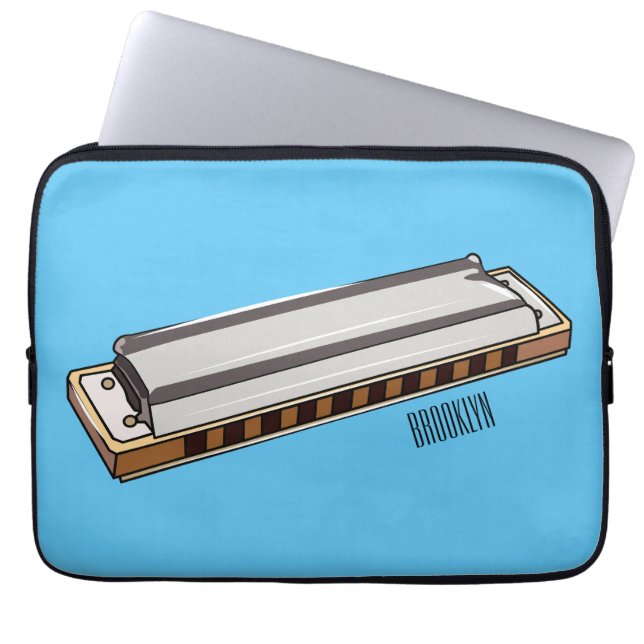 Harmonica Cartoon Illustration Laptopschutzhülle (Vorderseite)