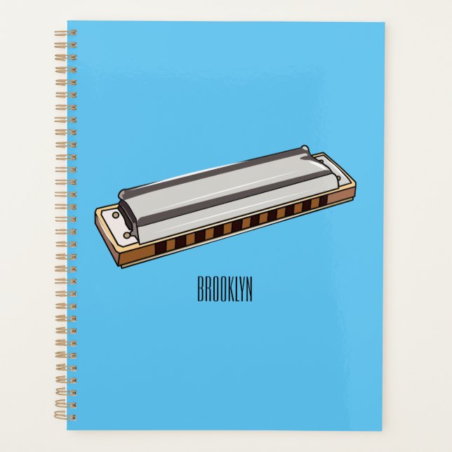 Harmonica Cartoon Illustration Planer (Vorderseite)