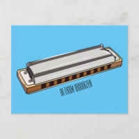 Harmonica Cartoon Illustration