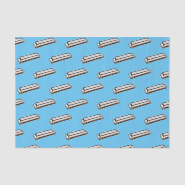 Harmonica Cartoon Illustration Seidenpapier (Vorderseite)