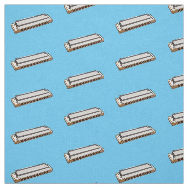 Harmonica Cartoon Illustration Stoff (Muster)