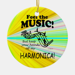 Harmonica Feel Musik Keramik Ornament