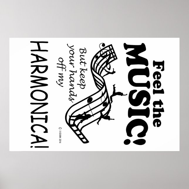 Harmonica Feel Musik Poster (Vorne)
