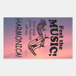 Harmonica fühlt sich wie ein rechteckiger Aufklebe Rechteckiger Aufkleber