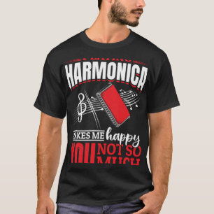 Harmonica Harmonica zu spielen macht mich glücklic T-Shirt