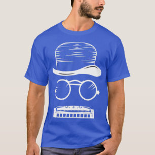 Harmonica Hat Music Instrument Blues T-Shirt