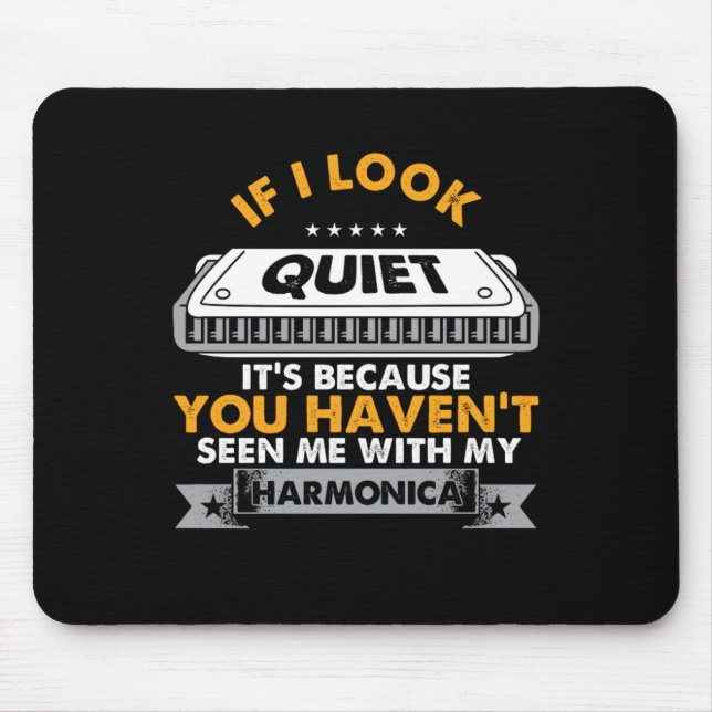 Harmonica Instrument Blues Acoustic Music Gift Mousepad (Vorne)