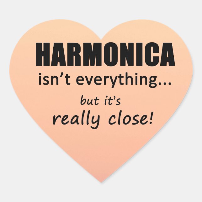 Harmonica ist nicht alles Herz Sticker (Vorderseite)