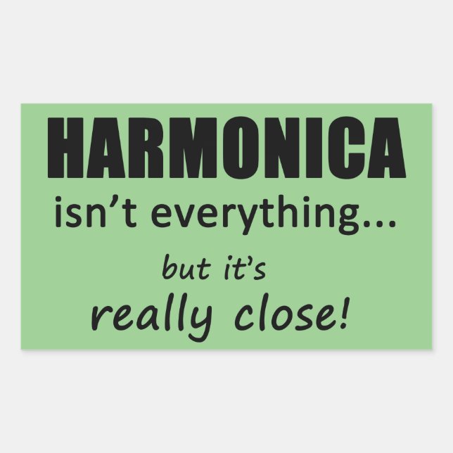 Harmonica ist nicht alles rechteckige Aufkleber (Vorderseite)