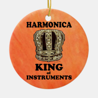 Harmonica King of Instruments Keramik Ornament