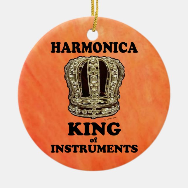 Harmonica King of Instruments Keramik Ornament (Vorne)