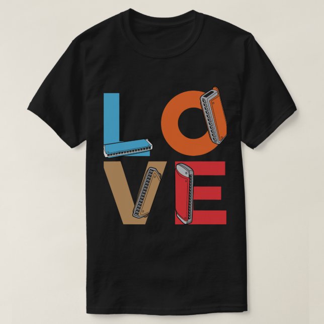 Harmonica Lover Liebe Harmonicas Harmonica Player  T-Shirt (Design vorne)