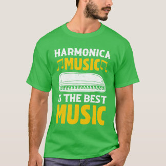 Harmonica Music Ishe Beste Musik Orgel Liebe T-Shirt