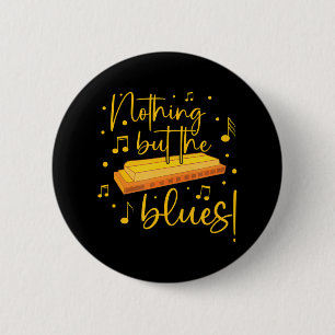 Harmonica Musician Blues Blues Lover Button