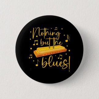 Harmonica Musician Blues Blues Lover Button