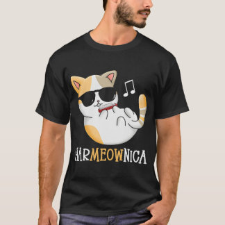 Harmonica Player HarMEOWnica Mundorgel Harmonici T-Shirt