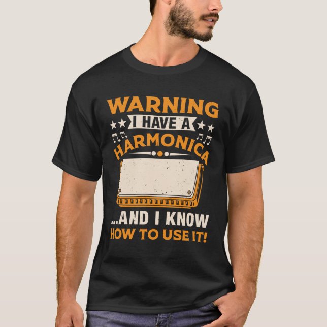 Harmonica Player Harmonica Player T-Shirt (Vorderseite)