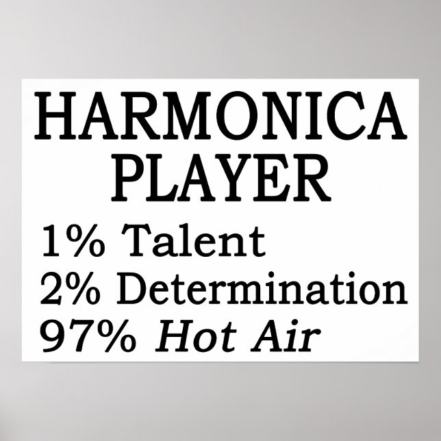 Harmonica Player Hot Air Poster (Vorne)