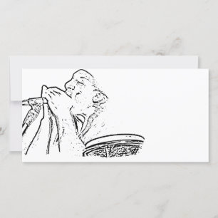 Harmonica Player mit Drum-Kontur