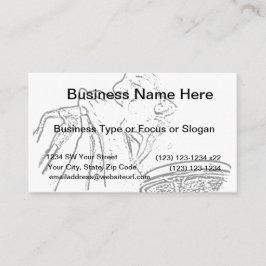 Harmonica Player mit Drum-Kontur Visitenkarte