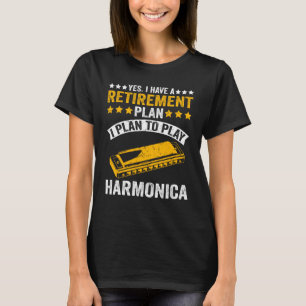 Harmonica Player Pensionsplan Harmonicus Mouth T-Shirt