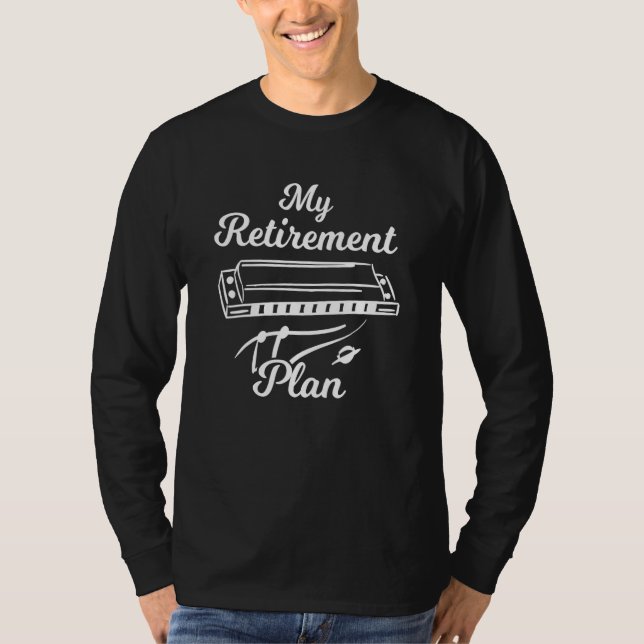 Harmonica-Rentenplan für Harpist-Harfe T-Shirt (Vorderseite)