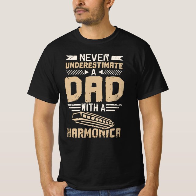 Harmonica Vater T-Shirt (Vorderseite)