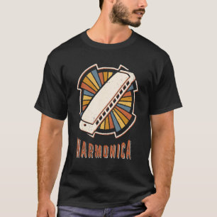 Harmonica Vintag Classic Retro Music Liebe T-Shirt
