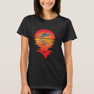 Harmonica Vintag Sunset Harmonica Player Harmonica T-Shirt