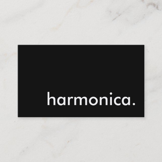 Harmonica. Visitenkarte (Vorderseite)