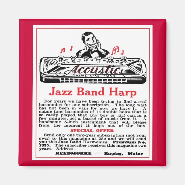 Harmonica-Werbeanzeige Magnet (Vorne)