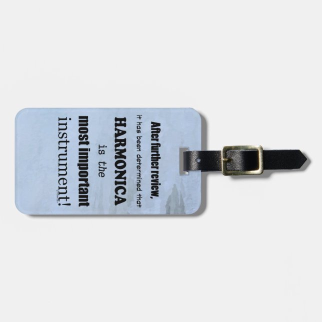 Harmonica wichtigstes Instrument Gepäckanhänger (Vorderseite horizontal)
