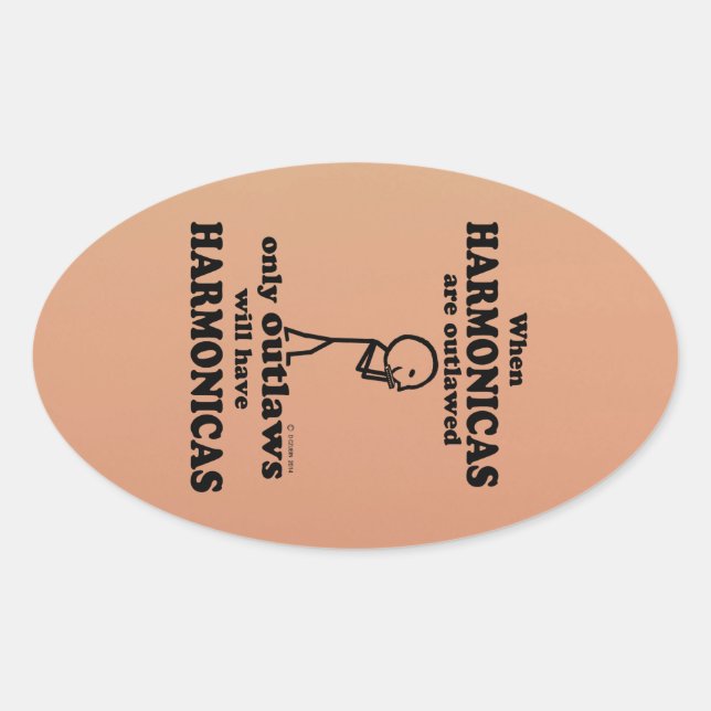 Harmonicas Oval-Aufkleber Ovaler Aufkleber (Vorderseite)