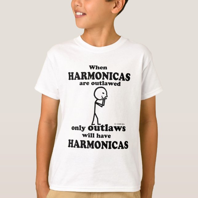 Harmonicas verboten T-Shirt (Vorderseite)