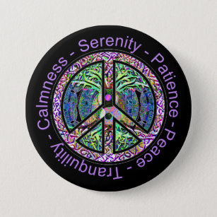 Harmonie, Balance, Einssein-Friedenssymbol Button