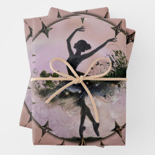 Harmonie der Bewegung Die Ballerina im Sternenlich Geschenkpapier Set