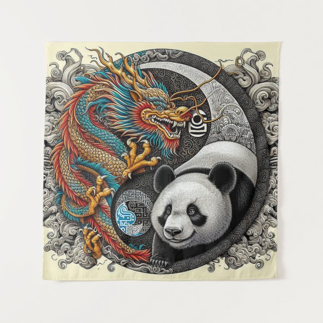 Harmonie der Gegensätze Wandteppich (Vorderseite)