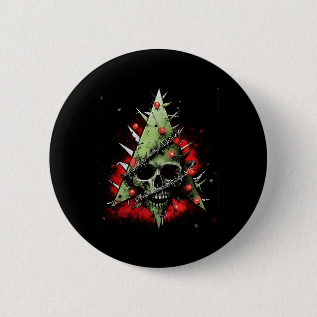Harmonie der Gegensätze Weihnachtsbaum trifft Punk Button (Vorderseite)