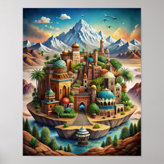 Harmonie der marokkanischen Landschaften: Eine Fus Poster
