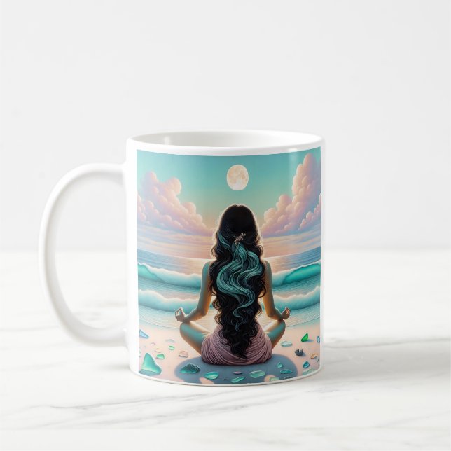 Harmonie der Meditation am Strand Kaffeetasse (Links)