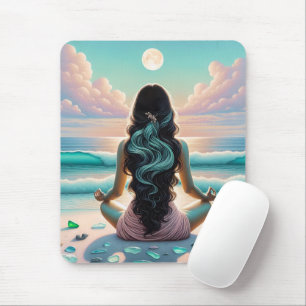 Harmonie der Meditation am Strand Mousepad