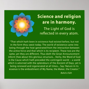 Harmonie der Wissenschaft Religion Poster