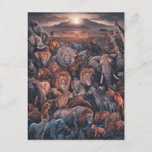 Harmonie des Tierreichs Postkarte