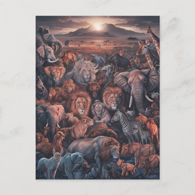 Harmonie des Tierreichs Postkarte (Vorderseite)