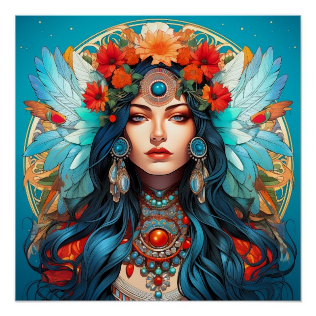 Harmonie im Erbe - Jugendstil-Design Poster (Vorderseite)