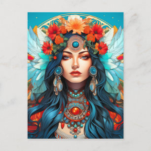 Harmonie im Erbe - Jugendstil-Design Postkarte