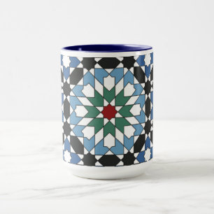 Harmonie in Fliesen – Marokkanischer Geometrischer Tasse