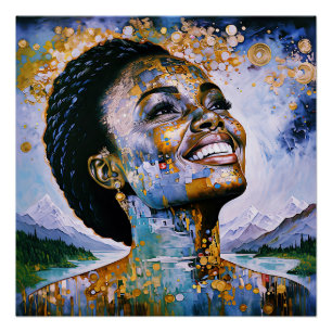 "Harmonie in Gold und Himmel" Poster